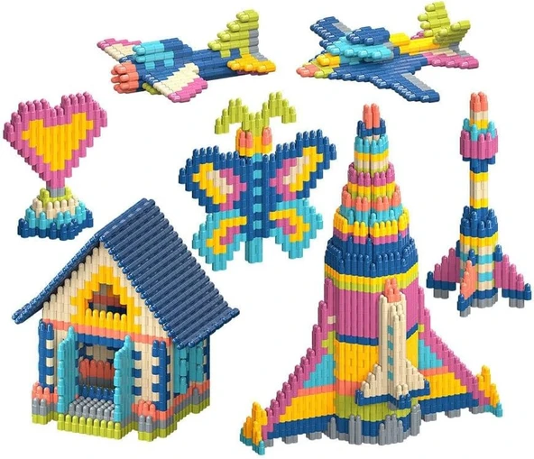 Yapı Oyuncak Seti 100 Parça Eğitici Aktivite'duyusal Algısal Görsel Dikkat Gelişim - Resim 4