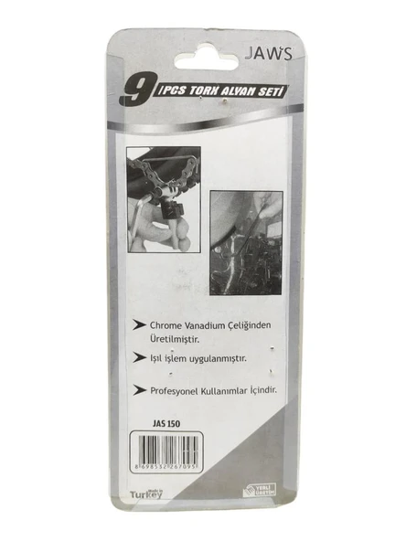 Nalburkent Jaws Tork Alyan Seti Takımı 9 Parça Profesyonel Yerli Üretim JAS150 - 5