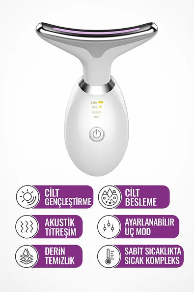 QASUL Yüz Ve Boyun Kırışıklık Giderici Güzellik Cihazı Gıdık Sarkma Kırışıklık - 3