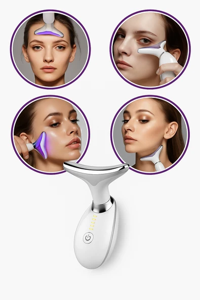 QASUL Yüz Ve Boyun Kırışıklık Giderici Güzellik Cihazı Gıdık Sarkma Kırışıklık - 4