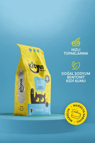 Kityus Marsilya Sabunu Kokulu Sodyum Bentonit Kedi Kumu 10Lt - 1