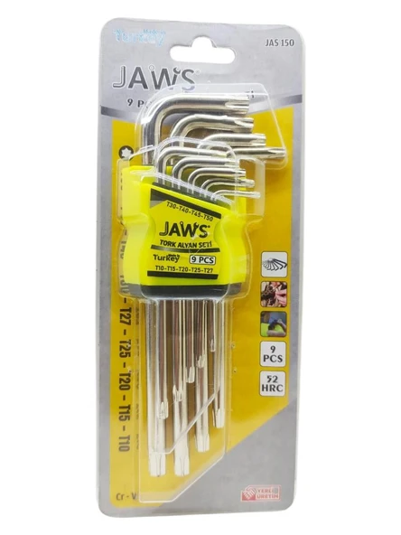 Nalburkent Jaws Tork Alyan Seti Takımı 9 Parça Profesyonel Yerli Üretim JAS150 - 4