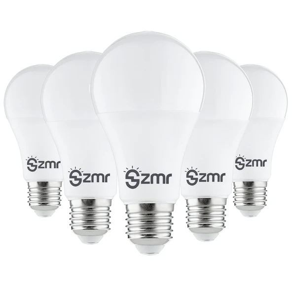 ZMR 105/B.65 5'li Paket LED Ampul 15W 6500K Beyaz Işık E27 Duylu Enerji Tasarruflu Uzun Ömürlü