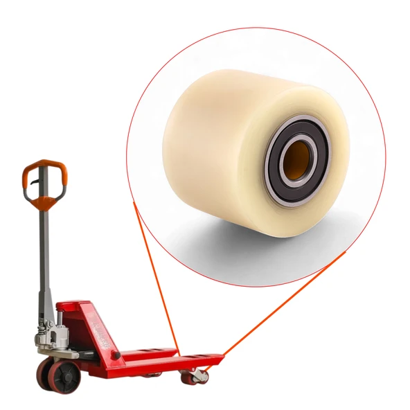 85x70x20 mm Transpalet Tekeri RPR Rulmanlı Bilyalı Beyaz Tekerlek Palet Taşıma Arabası Tekeri ürün görseli