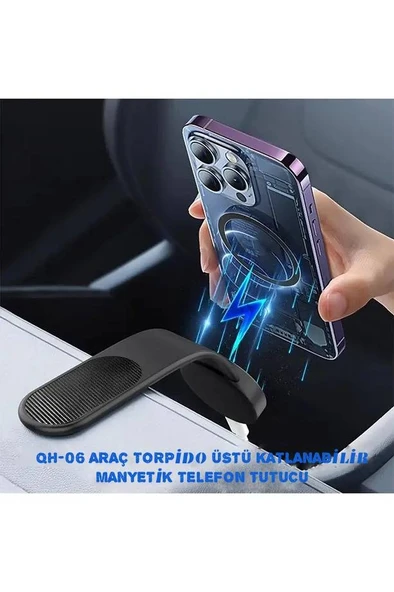 Megasafeli Ayarlanabilir Mıknatıslı Telefon Tutucu Torpido Konsol İçin Bükülebilir Süper Araç İçi Telefon Tutucu - 4