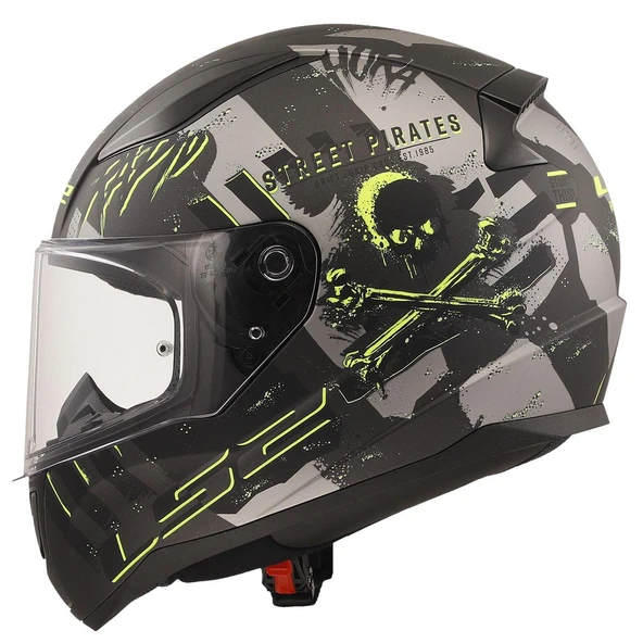 LS2 RAPID 2 PIRATES TITANIUM KASK - Resim 2