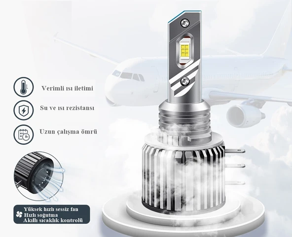 Led far ampulü H15 3570 chip 100W 20.000LM Canbus 9-32V / LAAM560-2 - 4