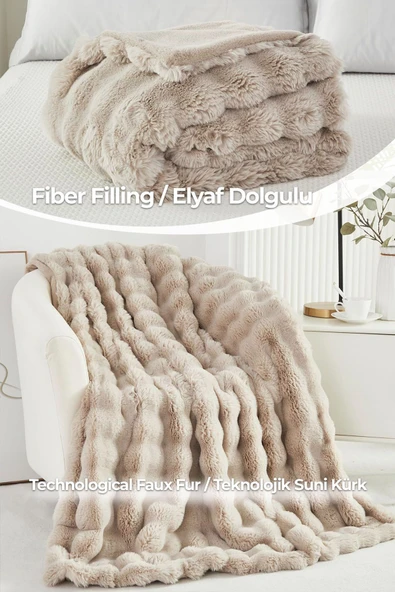 Yatak Örtüsü Seti Tek Kişilik Peluş Yumuşak Yorgan Wellsoft 2 Parça Lory Gri - 5