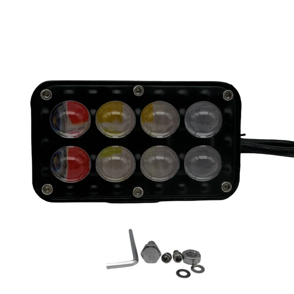 Space Offroad sis lambası  kırmızı-mavi-beyaz -sarı çakarlı / beyaz sarı çakarlı/  LASS380 ürün görseli 1