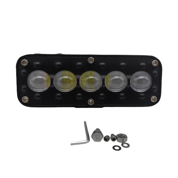 Space Offroad sis lambası  2 x4 x 11,5cm beyaz-sarı gündüz ledi kırmızı /  LASS384 ürün görseli 1