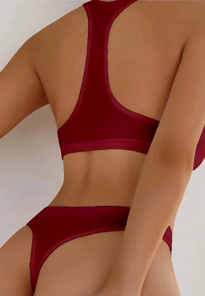 Kadın Kaşkorse Kumaş iç Çamaşır Takımı - 7