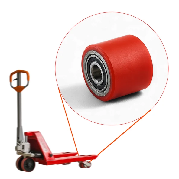 82x70x20 mm Transpalet Tekeri RPR Rulmanlı Bilyalı Kırmızı Tekerlek Palet Taşıma Arabası Tekeri ürün görseli