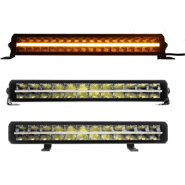 Space Offroad sis lambası 55,9 cm beyaz beyaz-sarı gündüz ledli 120w 12-36v adet / LASS361-1 - Resim 2