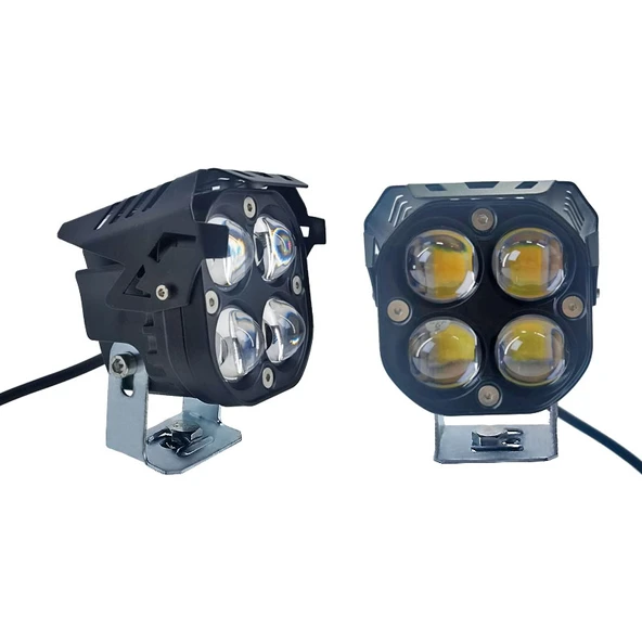 Space Offroad sis lambası 7.8 x 7.8 x 7.1 cm  mavi gündüz ledli çakarsız 12-60v set /  LASS366 - Resim 2