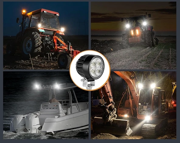 Offroad sis lambası 4 led beyaz 20w 12-30v adet uzun kablosuz /  LASS399 - Resim 5