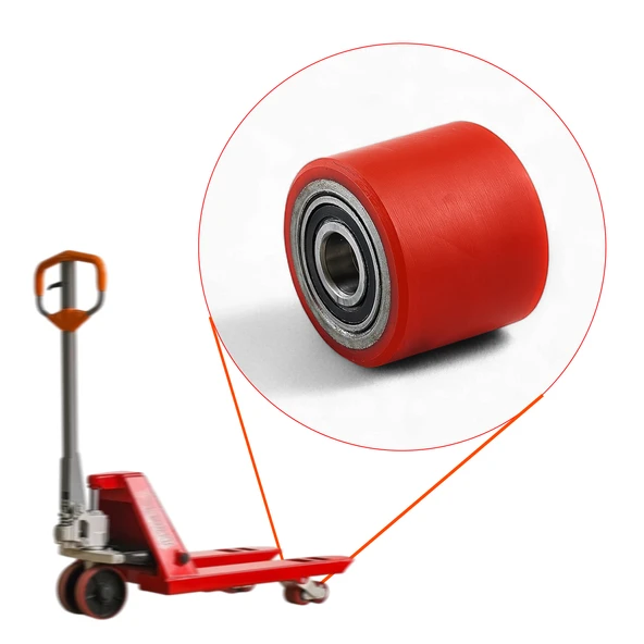 85x70x20 mm Transpalet Tekeri RPR Rulmanlı Bilyalı Kırmızı Tekerlek Palet Taşıma Arabası Tekeri ürün görseli