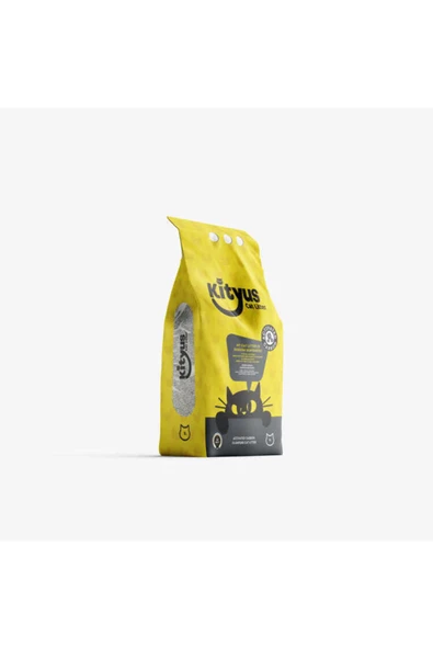 Kityus İnce Taneli, Tozsuz, Ekstra Aktif Karbonlu Bentonit Kedi Kumu 10Lt (10Kg) - 2