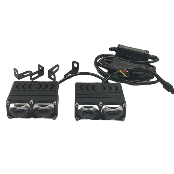 Offroad sis lambası 7.2 x 5.6 x 3cm 2 led beyaz 45w sarı 45w 12-80v /  LASS397 ürün görseli 1