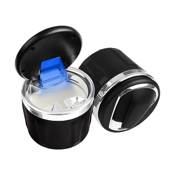 Space Işıklı küllük siyah-nikel renkli / ICKU47 - Resim 2