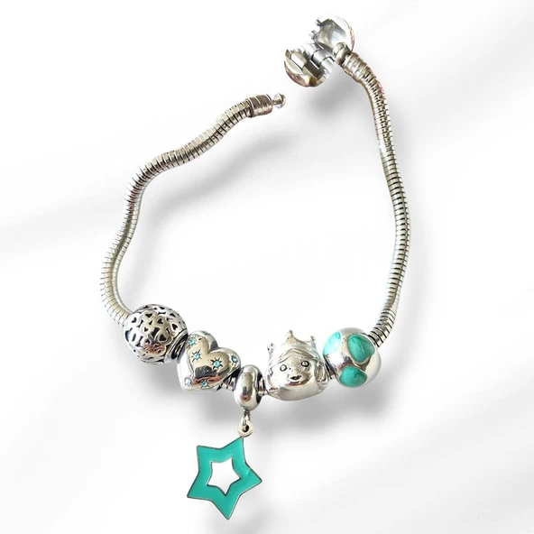 Princess Stars Charm Çelik Bileklik - Resim 2