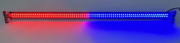 17 fonksiyonlu iç-dış kullanımlı çakar lamba 104cm kırmızı mavi 12-30v / LAPA201 - Resim 2