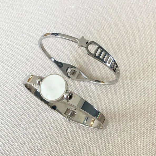 Çift Taraflı Yıldızlı Çelik İkili Kelepçe - Resim 2