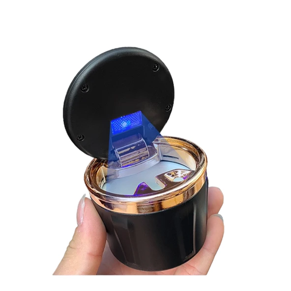 Işıklı küllük siyah-altın renkli / ICKU48 - Resim 3