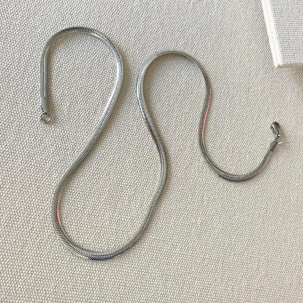 Kaplan Taşlı Trend İkili Çelik Kolye - Resim 2