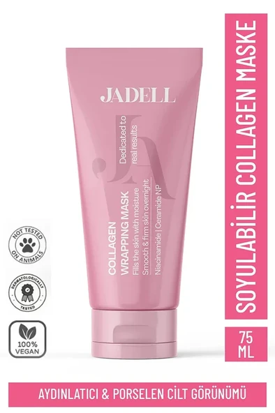JADELL Soyulabilen Gözenek Sıkılaştırıcı Aydınlatıcı Derin Nemlendirici Vegan Kolajen Gece ve Gündüz Yüz Maskesi 75 ML