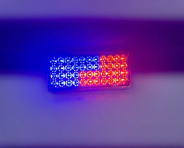 Tepe çakar lamba 44led  kırmızı-mavi kumandalı / LAPA119 - Resim 3