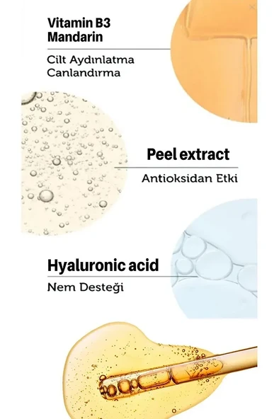 JADELL Vitamin C Hyaluronic Acid Canlandırıcı Ton Eşitleyici Cilt, Yüz ve Vücut Aydınlatıcı Vegan Yaşlanma Karşıtı Serum 30 ml - 2