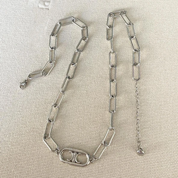 Trend Kolye Küpe Çelik Kombin - 3