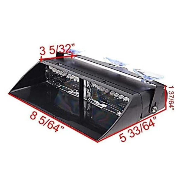 Flaş Led Çakarlı 16W Kırmızı-Mavi 8 Fonksiyonlu / LAPA176 - Resim 4