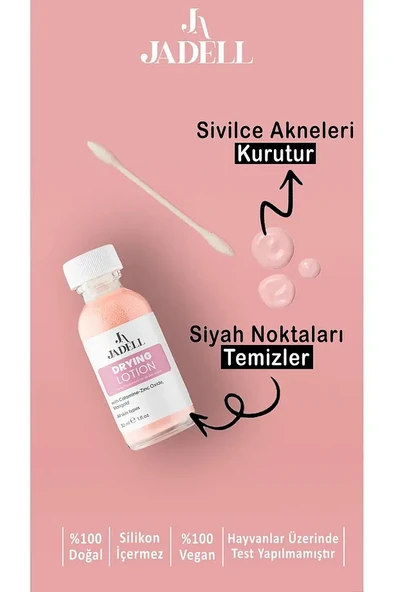 JADELL Sivilce, Akne Ve Siyah Nokta Karşıtı Maske Vegan Doğal Niacinamide Cilt ve Yüz Bakım Serumu 30 ml - 6