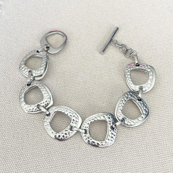 Creo Halkalı Çelik Bileklik - Resim 3