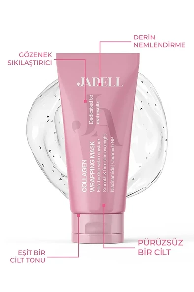 JADELL Soyulabilen Gözenek Sıkılaştırıcı Aydınlatıcı Derin Nemlendirici Vegan Kolajen Gece ve Gündüz Yüz Maskesi 75 ML - 2