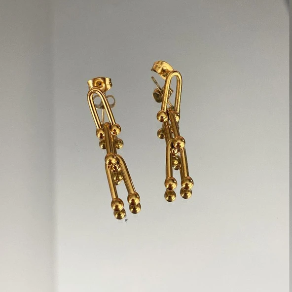 Trend Bileklik Küpe Çelik Set - Resim 3