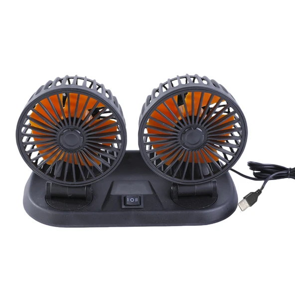 Çift başlıklı fan araç ve tır için 5v usb girişli  / HAFA31 ürün görseli 1