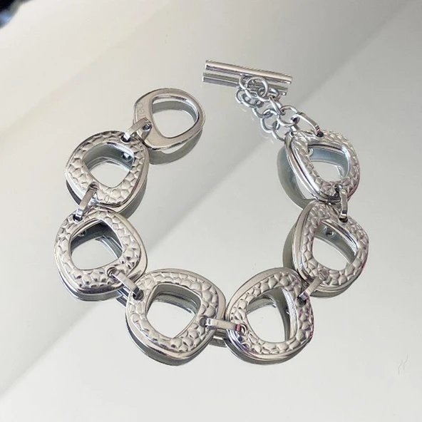 Creo Halkalı Çelik Bileklik - Resim 2