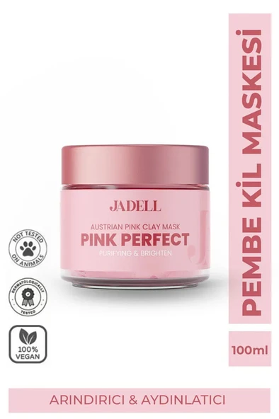 JADELL Pembe Kil Maskesi, ve Siyah Nokta Karşıtı, Aydınlatıcı ve Arındırıcı Gözenek Sıkılaştırıcı Sebum Denge Sağlayıcı Maske, 100ml