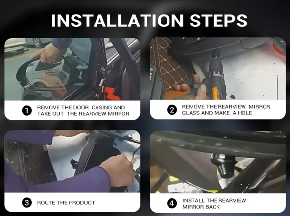 Ayna altı melek kanadı logosu / LAAM410 - Resim 5