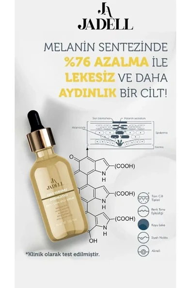 JADELL Niacinamide, hyaluronic Acid Aydınlatıcı Canlandırıcı Gözenek Sıkılaştırıcı Alkol, Paraben İçermeyen Leke Karşıtı Serum 30 ml - 3