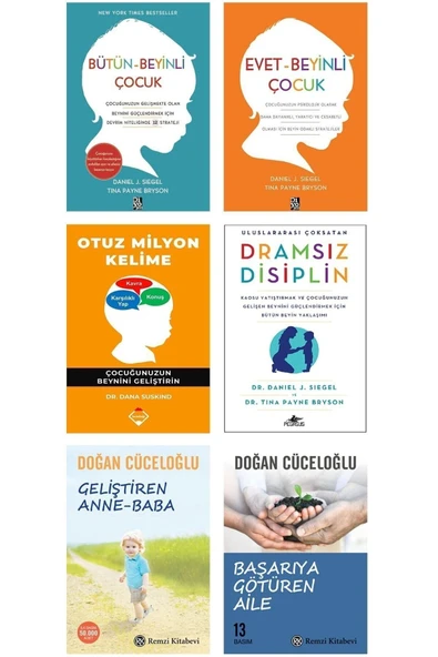 Çocuk Eğitmi 6lı Set (EVET BEYNİ/BÜTN BEYNLİ/3O MİYON KELME/BAĞRMAYAN/GELİŞTREN VE BAŞARARIYA) ürün görseli