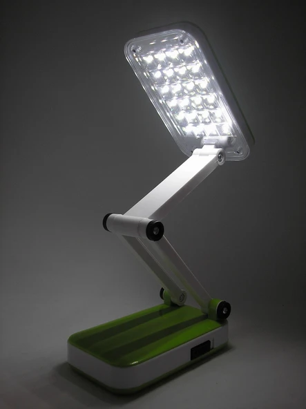 YEŞİL RENK PORTATİF KATLANABİLİR ŞARJLI MASA LAMBASI TAŞINABİLİR KAMP LAMBASI KİTAP OKUMA LAMBASI - Resim 5