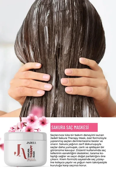 JADELL Sakura Therapy Boyalı Ve Hasar Görmüş Saçlar Için Yoğun Onarıcı Nemlendirici Bakım Intensive Repair Saç Bakım Maskesi 300 ML - 2