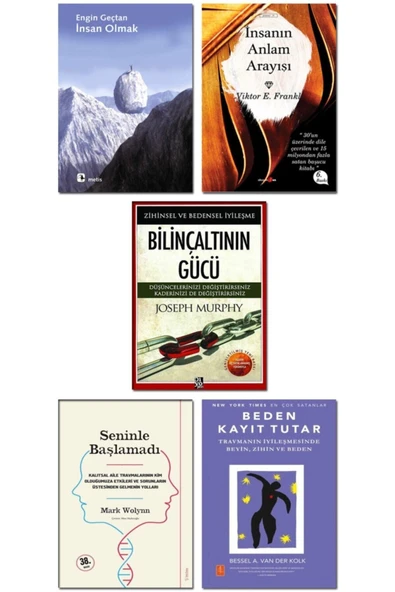 Insan Olmak- Beden Kayıt Tutar- Seninle Başlamadı- Insanın Anlam Arayışı- Bilinçaltının Gücü / 5li Kitap Seti ürün görseli