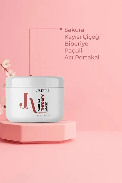 JADELL Sakura Therapy Boyalı Ve Hasar Görmüş Saçlar Için Yoğun Onarıcı Nemlendirici Bakım Intensive Repair Saç Bakım Maskesi 300 ML - 3