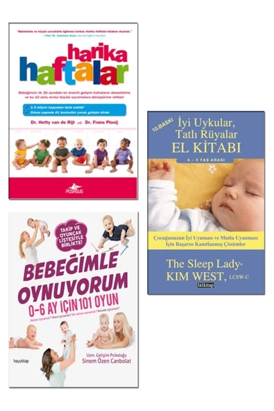 Harika Haftalar + Bebeğimle Oynuyorum + Iyi Uykular Tatlı Rüyalar Kitabı Kim West / 3 Kitap