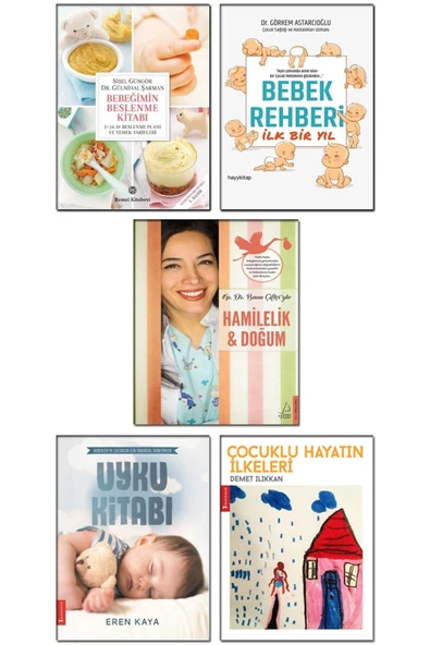 Bebeğimin Besleme Kitabı- Bebek Rehberi- Hamilelik Ve Doğum- Uyuk Kitabı-Çocuklu Hayatın Ikeleri / 5li ürün görseli