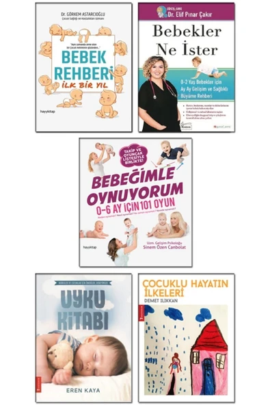 Bebek Rehberi + Bebekler Ne Ister + Bebeğimle Oynuyorum + Uyku Kitabı + Çocuklu Hayatın Ilkeleri ürün görseli